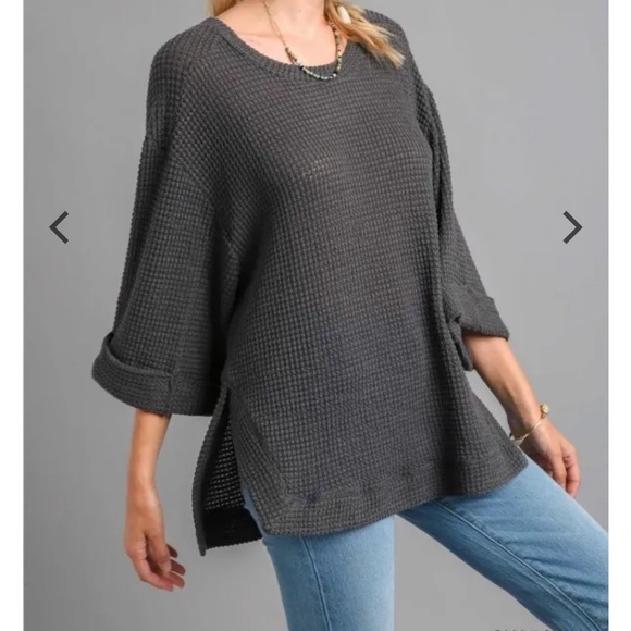 Dip Oversized Waffle Knit Tunic EUC - Picture 7 of 7